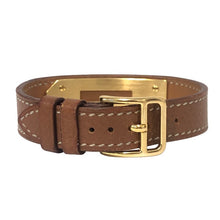 画像をギャラリービューアに読み込む, HERMES エルメス ケリーウォッチ 腕時計 ゴールド ブラウン OZ刻印 クオーツ ホワイト文字盤【中古】 レディース