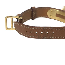 画像をギャラリービューアに読み込む, HERMES エルメス ケリーウォッチ 腕時計 ゴールド ブラウン OZ刻印 クオーツ ホワイト文字盤【中古】 レディース