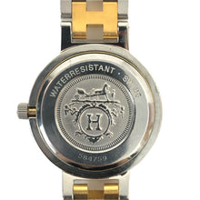 이미지를 갤러리 뷰어에 로드 , HERMES エルメス 24mm クリッパー 51.03 腕時計 ステンレススチール/GP コンビ クオーツ ホワイト文字盤【中古】 レディース