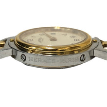 이미지를 갤러리 뷰어에 로드 , HERMES エルメス クリッパー 24mm 51.03 腕時計 GP/SS コンビ クオーツ アイボリー文字盤【中古】 レディース