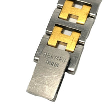 이미지를 갤러리 뷰어에 로드 , HERMES エルメス クリッパー 24mm 51.03 腕時計 GP/SS コンビ クオーツ アイボリー文字盤【中古】 レディース