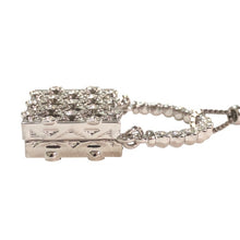 画像をギャラリービューアに読み込む, SWAROVSKI スワロフスキー バッグモチーフ ネックレス シルバー【中古】レディース
