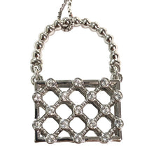 画像をギャラリービューアに読み込む, SWAROVSKI スワロフスキー バッグモチーフ ネックレス シルバー【中古】レディース
