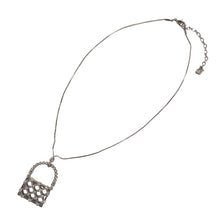 画像をギャラリービューアに読み込む, SWAROVSKI スワロフスキー バッグモチーフ ネックレス シルバー【中古】レディース

