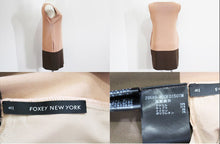 Load image into Gallery viewer, FOXEY NEW YORK フォクシー アメリカンビューティー ワンピース テラコッタ×グレイッシュブラウン サイズ40(M相当)【中古】レディース
