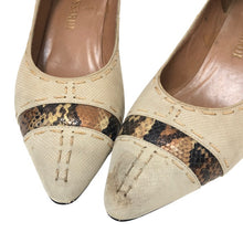 画像をギャラリービューアに読み込む, TRUSSARDI トラサルディ パンプス レザー ベージュ サイズ5(22.5-23cm相当) 5cmヒール【中古】レディース
