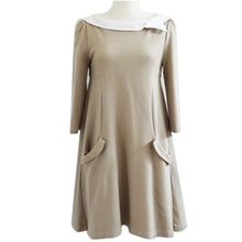Load image into Gallery viewer, フォクシー FOXEY Valuable ワンピース ベージュ 7分袖 サイズ38 S相当【中古】
