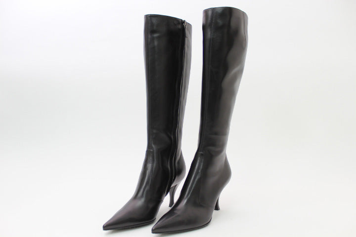 Sergio Rossi セルジオロッシ ロングブーツ レザー ブラック サイズ35