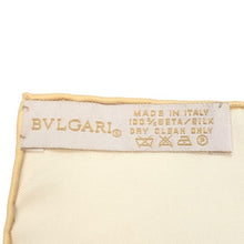 画像をギャラリービューアに読み込む, BVLGARI ブルガリ 大判 スカーフ シルク ホワイト【中古】【美品】レディース
