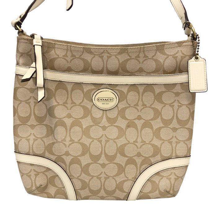 COACH コーチ シグネチャー柄 ショルダーバッグ F18926 ベージュ