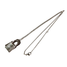 画像をギャラリービューアに読み込む, HERMES エルメス オーケリー ペンダント ネックレス レザー エトゥープ×シルバー D刻印【中古】【美品】レディース
