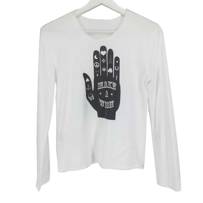 lucien pellat-finet ロゴ＆スカル 長袖Tシャツ L/6.2万 ルシアン ペラフィネ lucien pellat finet 長袖 Tシャツ ロンT S