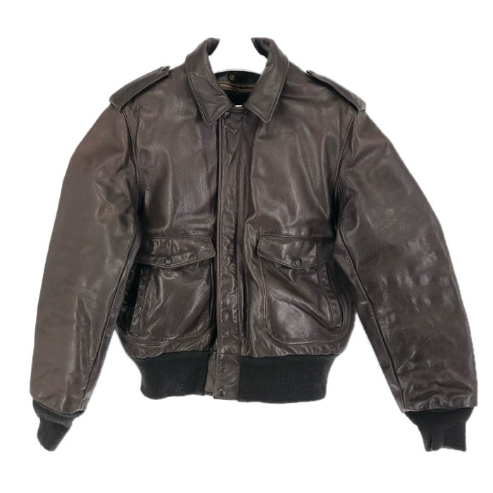 schott ショット USA製 A-2 フライトジャケット ライナー付 184SM レザー ブラウン サイズ42(XL相当)【中古】 メンズ 大きいサイズ