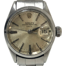 将图片加载到图库查看器，ROLEX ロレックス オイスターパーペチュアルデイト 6519 腕時計 ステンレススチール(SS) シルバー 8番台 自動巻き シルバー文字盤【中古】レディース
