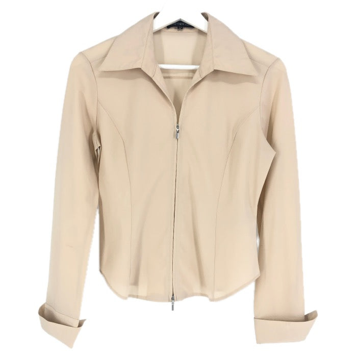 FOXEY フォクシー フルジップジャケット SP品  長袖シャツ ベージュ サイズ38(S相当)【中古】レディース FOXEY フォクシー フルジップジャケット SP品 長袖シャツ ベージュ