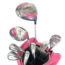 Load image into Gallery viewer, Callaway キャロウェイ ゴルフクラブ 8本セット キャディーバッグ付 フレックスL Solaire Gems ソレイル ピンク【中古】 レディース
