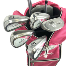 Load image into Gallery viewer, Callaway キャロウェイ ゴルフクラブ 8本セット キャディーバッグ付 フレックスL Solaire Gems ソレイル ピンク【中古】 レディース
