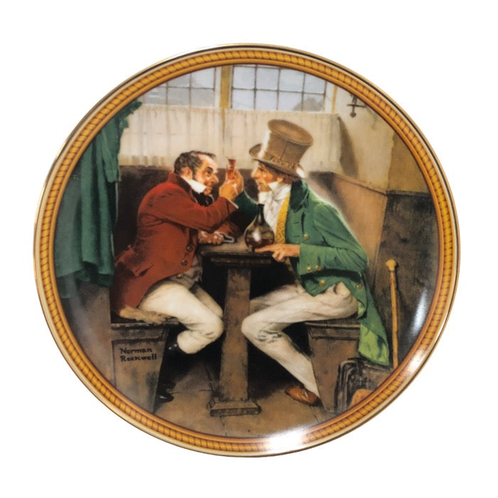 Norman Rockwell ノーマン ロックウェル コレクタープレート 飾り皿 絵皿 Clinching the Deal インテリア 陶器 ユニセックス 【中古】