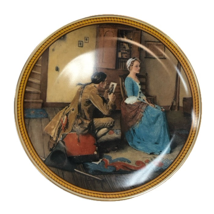 Norman Rockwell ノーマン ロックウェル コレクタープレート 飾り皿 絵皿 Portrait for a Bridegroom インテリア 陶器 ユニセックス 【中古】
