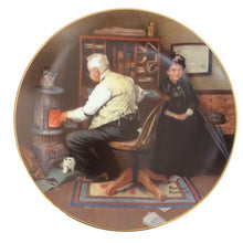 이미지를 갤러리 뷰어에 로드 , Norman Rockwell ノーマン ロックウェル コレクタープレート 飾り皿 絵皿 Keeping Company インテリア 陶器【中古】
