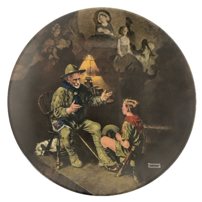 Norman Rockwell ノーマン ロックウェル コレクタープレート 飾り皿 絵皿 The old scout インテリア 陶器【中古】