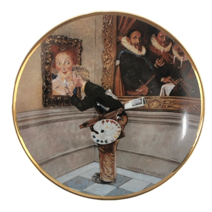 Norman Rockwell ノーマン ロックウェル コレクタープレート 飾り皿 絵皿 The Artist インテリア 陶器 ユニセックス 【中古】