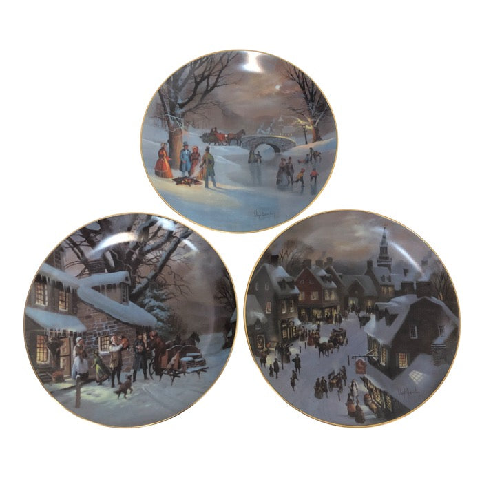 LLOYD GARRISON コレクタープレート 飾り皿 絵皿 3枚セット インテリア 陶器【中古】