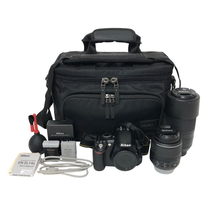 Nikon ニコン D3100 ダブルズームキット デジタル一眼レフカメラ  18-55mm＆55-300mm【中古】レンズ2本・バッテリー2個付き Amazon | Nikon デジタル一眼レフカメラ D3100 ダブルズームキット