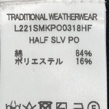 Load image into Gallery viewer, トラディショナルウェザーウェア TraditionalWeatherwear プルオーバー クルーネックニット 7分袖 ブラック ホワイト ボーダー柄【中古】【美品】
