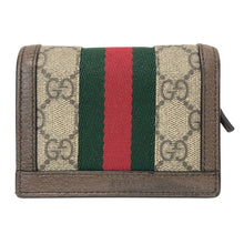 画像をギャラリービューアに読み込む, GUCCI グッチ オフィディア コンパクトウォレット 二つ折り財布 GGスプリームキャンバス 523155 ブラウン系【中古】レディース
