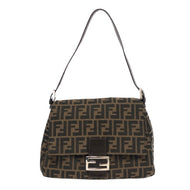 フェンディ FENDI マンマバケット ハンドバッグ ワンショルダーバッグ  ブラウン ズッカ柄【中古】