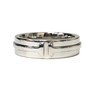 TIFFANY&Co. ティファニー Tワイドリング リング・指輪 K18ホワイトゴールド ユニセックス 【中古】