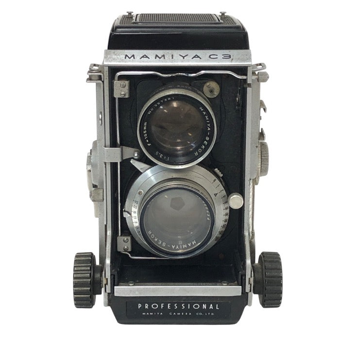 Mamiya マミヤ C3 Professional MAMIYA-SEKOR DS f3.5 105mm 二眼レフフィルムカメラ ブラック 動作未確認【中古】