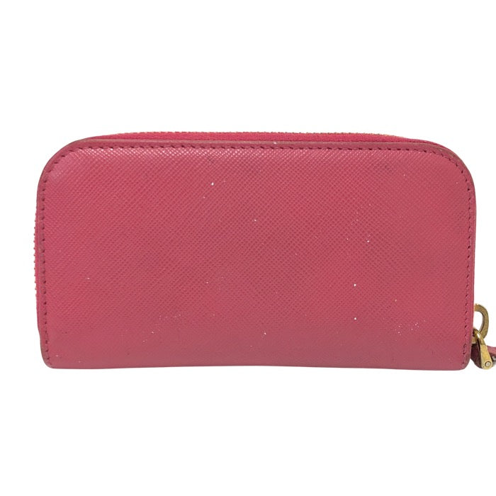 美品✨ PRADA ラウンドファスナー ケース サフィアーノレザー ピンク PRADA プラダ ラウンドファスナー 6連 キーケース/サフィアーノレザー