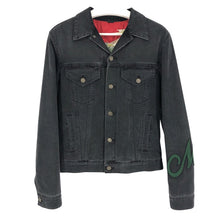 画像をギャラリービューアに読み込む, GUCCI グッチ DIY BLIND FOR LOVE GGスカル デニムジャケット コットン ブラック サイズ46(S-M相当)【中古】メンズ
