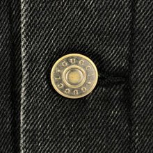 画像をギャラリービューアに読み込む, GUCCI グッチ DIY BLIND FOR LOVE GGスカル デニムジャケット コットン ブラック サイズ46(S-M相当)【中古】メンズ
