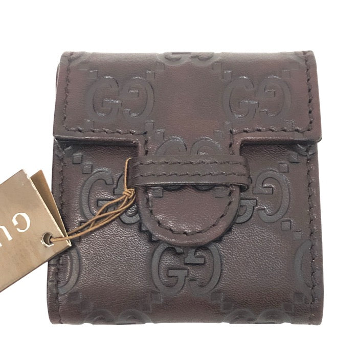 GUCCI グッチ トラベルクロック200 置時計 レザー ブラウン ユニ
