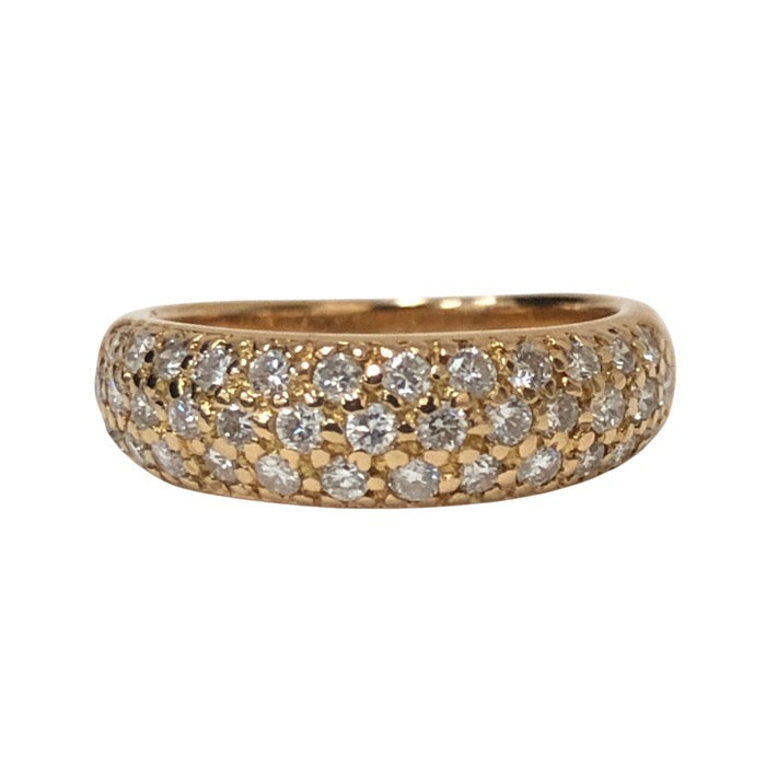 STAR JEWELRY スタージュエリー パヴェダイヤ ピンキーリング リング・指輪 ダイヤモンド/K18 ゴールド 2.5号相当【中古】 レディース