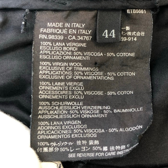 PRADA プラダ 装飾ビジュー リボン付き テーラードジャケット ツイード