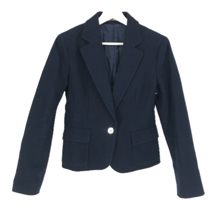 Burberry London バーバリー ロンドン 総裏 FCD11-160-32 テーラードジャケット コットン ネイビー【中古】 レディース
