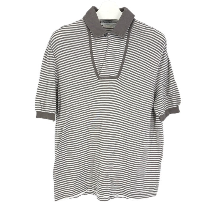 Salvatore Ferragamo サルヴァトーレフェラガモ 半袖 プルオーバー カットソー コットン グレージュ ホワイト【中古】 メンズ