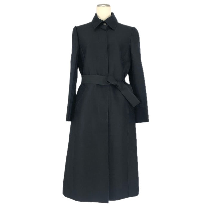 BODY DRESSING Deluxe ボディドレッシングデラックス ベルト付き ステンカラーコート ネイビー系【中古】 レディース