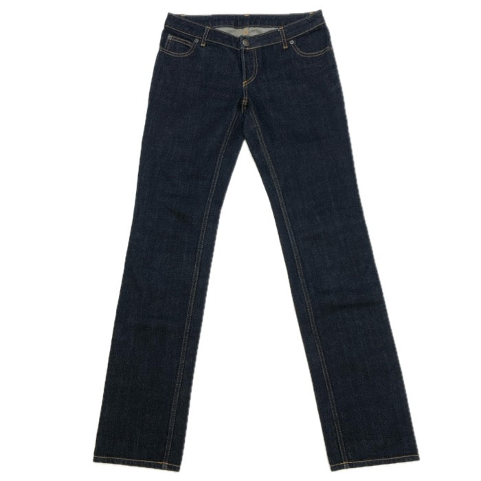 Lucien Pellat-Finet ルシアンペラフィネ ジーンズ ボタンフライ デニムパンツ コットン インディゴブルー サイズ26【中古】 レディース