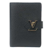 画像をギャラリービューアに読み込む, LOUIS VUITTON ルイ・ヴィトン LV ヴェルティカル ウォレット コンパクト M81561 二つ折り財布/トリヨンレザー ブラック【中古】【新品同様】【美品】レディース

