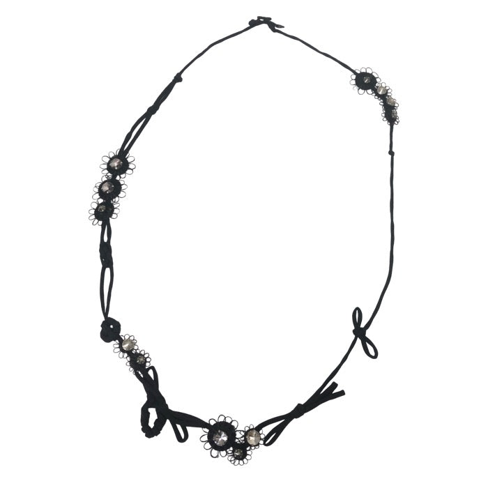 MARNI マルニ フラワー 2way ネックレス ベルト ブラック【中古】 レディース
