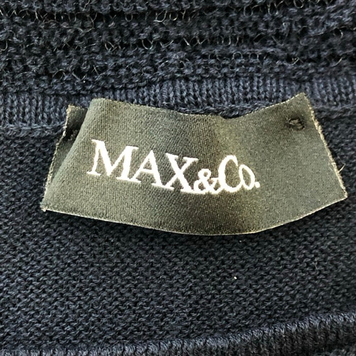 MAX&CO マックスアンドコー 長袖 トップス ニット コットン ネイビー