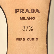 画像をギャラリービューアに読み込む, PRADA プラダ バイカラー ローヒール パンプス レザー ベージュ グリーン【中古】【美品】 レディース
