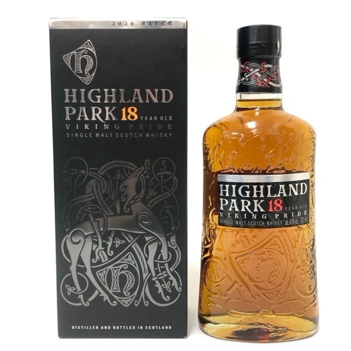 Highland Park ハイランドパーク 未開栓 700ml 43度 シングルモルト 18年 ヴァイキング・プライド ウイスキー【中古】 【新品同様】