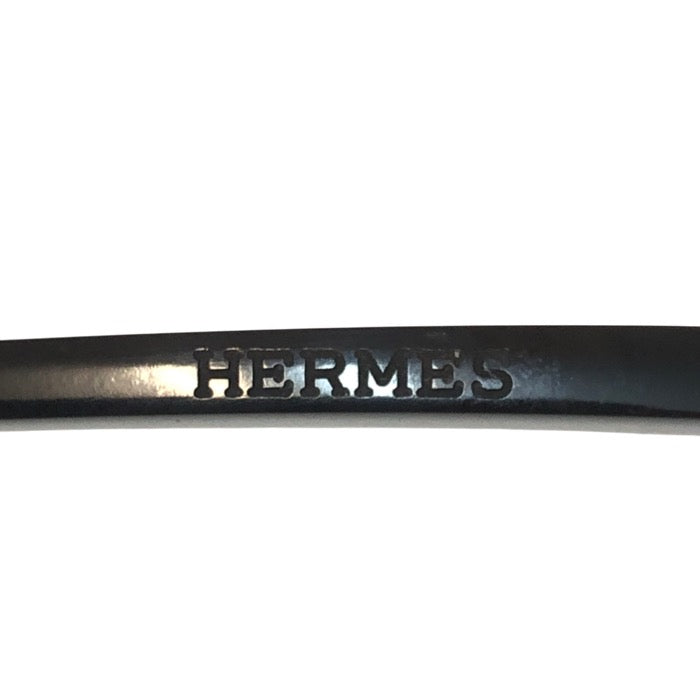 HERMES エルメス Hロゴ 髪飾り・かんざし バッファローホーン ブラウン