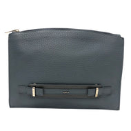 Furla フルラ セカンドバッグ 22621 クラッチバッグ 本革 ブルー【中古】【美品】 メンズ